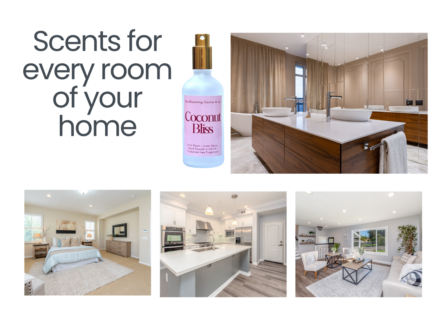 Room Spray - Air Freshener - Odor Eliminator - Car Air Freshener - Home Spray - Linen Spray - Fabric Refresher - Mist Hand Poured - Made in USA| Heart's Desire