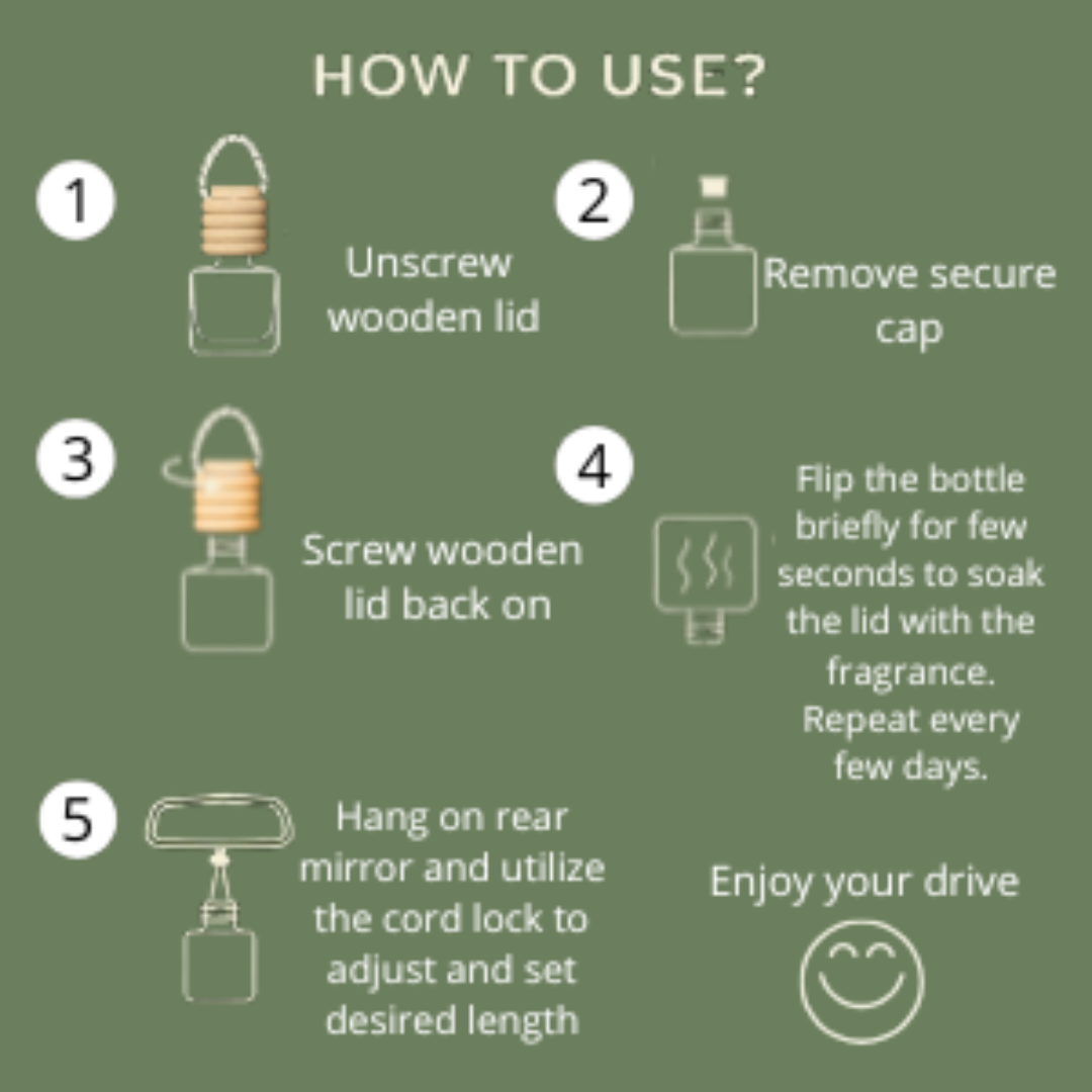 8 ml Car Air Freshener with 1 Oz Refill included