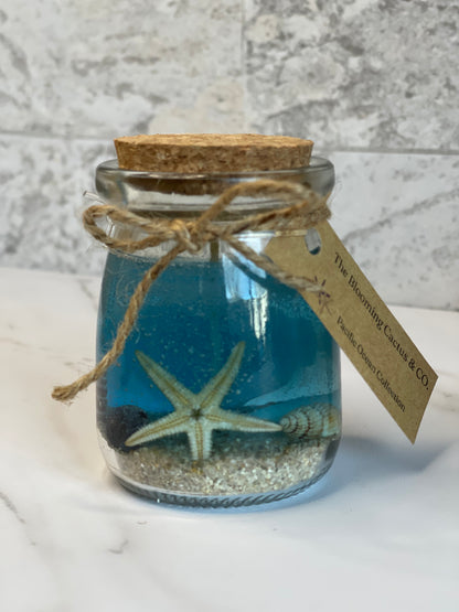 Highly Scented Mini Gel Candle Ocean Theme.