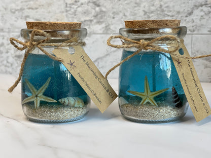 Highly Scented Mini Gel Candle Ocean Theme.