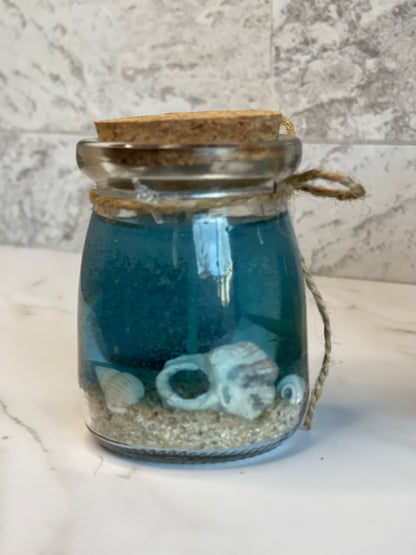 Highly Scented Mini Gel Candle Ocean Theme.