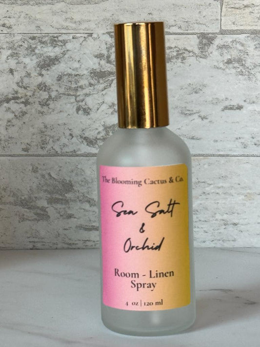 Room - Linen Spray 4 oz | 120 ml | Sea salt & Orchid.