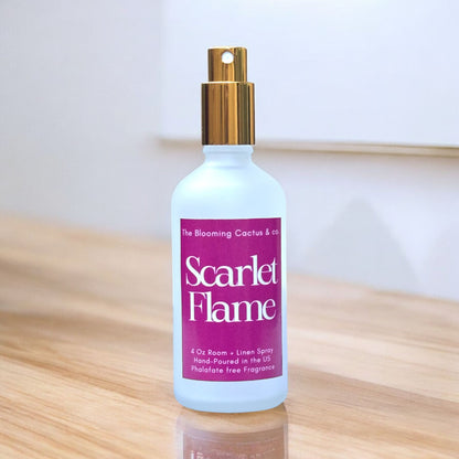 Room Spray - Air Freshener - Odor Eliminator - Car Air Freshener - Home Spray - Linen Spray - Fabric Refresher - Mist Hand Poured - Made in USA| Scarlet Flame.