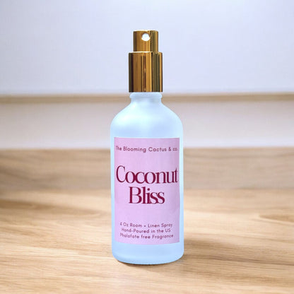 Room Spray - Air Freshener - Odor Eliminator - Car Air Freshener - Home Spray - Linen Spray - Fabric Refresher - Mist Hand Poured - Made in USA| Coconut Bliss.