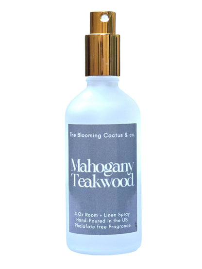 Room Spray - Air Freshener - Odor Eliminator - Car Air Freshener - Home Spray - Linen Spray - Fabric Refresher - Mist Hand Poured - Made in USA| Mahogany Teakwood.