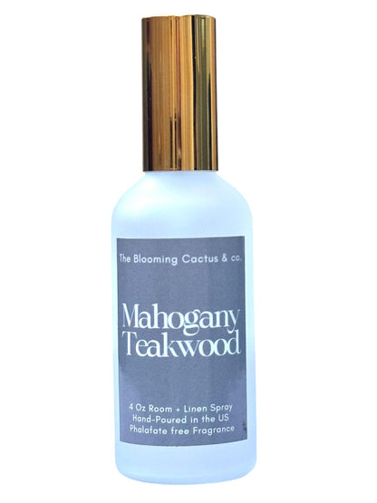 Room Spray - Air Freshener - Odor Eliminator - Car Air Freshener - Home Spray - Linen Spray - Fabric Refresher - Mist Hand Poured - Made in USA| Mahogany Teakwood.